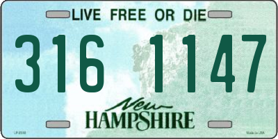NH license plate 3161147