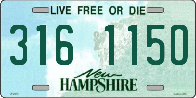 NH license plate 3161150