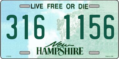 NH license plate 3161156