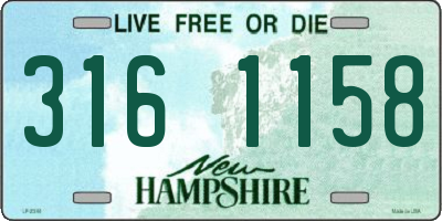 NH license plate 3161158