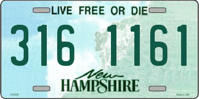 NH license plate 3161161