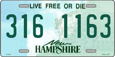 NH license plate 3161163