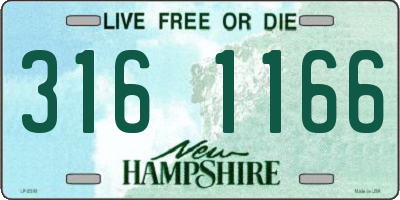 NH license plate 3161166