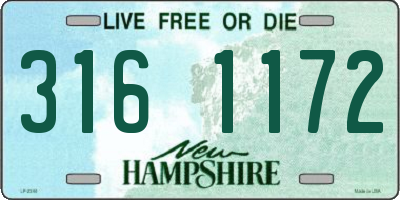 NH license plate 3161172