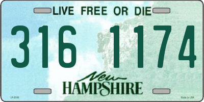 NH license plate 3161174