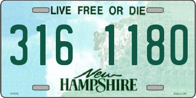 NH license plate 3161180
