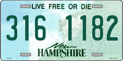 NH license plate 3161182
