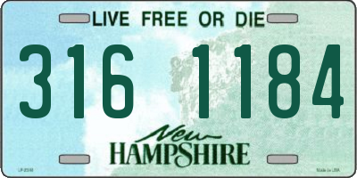NH license plate 3161184