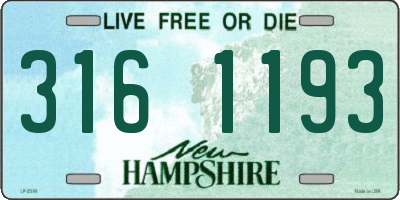 NH license plate 3161193
