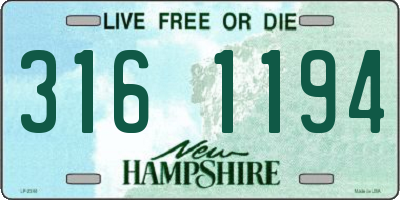 NH license plate 3161194