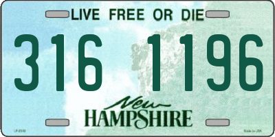 NH license plate 3161196