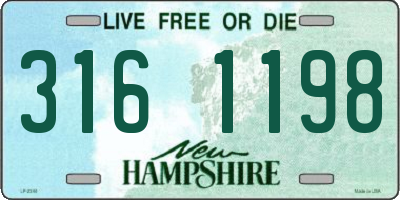 NH license plate 3161198