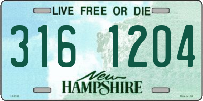 NH license plate 3161204