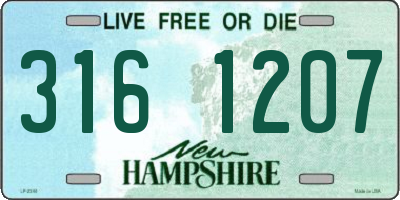 NH license plate 3161207