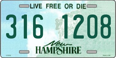 NH license plate 3161208