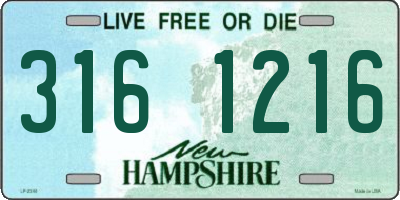 NH license plate 3161216