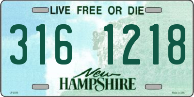 NH license plate 3161218