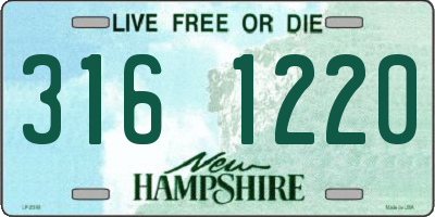 NH license plate 3161220