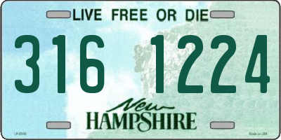 NH license plate 3161224