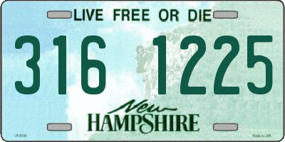NH license plate 3161225