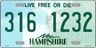 NH license plate 3161232