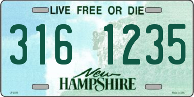 NH license plate 3161235