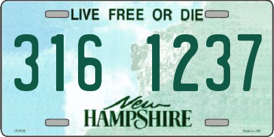 NH license plate 3161237