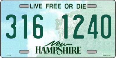 NH license plate 3161240