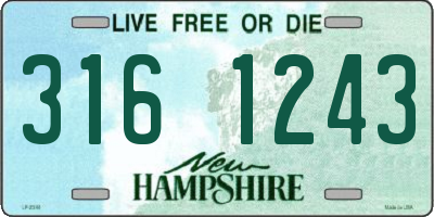 NH license plate 3161243