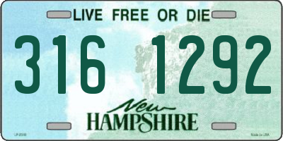 NH license plate 3161292