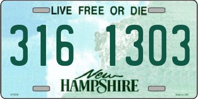 NH license plate 3161303
