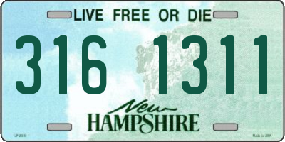 NH license plate 3161311