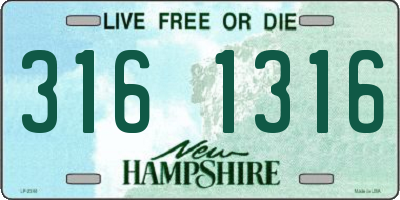 NH license plate 3161316