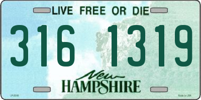 NH license plate 3161319