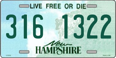 NH license plate 3161322
