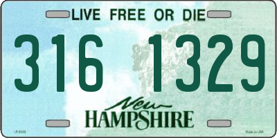 NH license plate 3161329