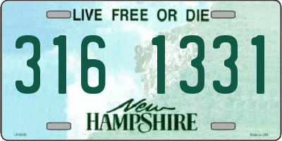 NH license plate 3161331