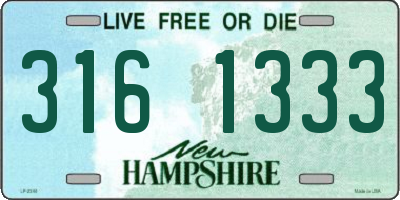 NH license plate 3161333