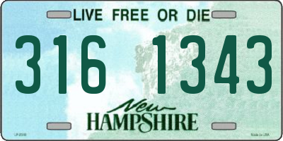 NH license plate 3161343