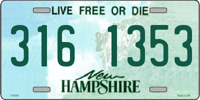 NH license plate 3161353
