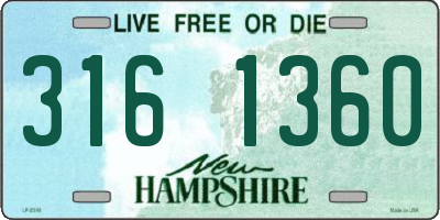 NH license plate 3161360