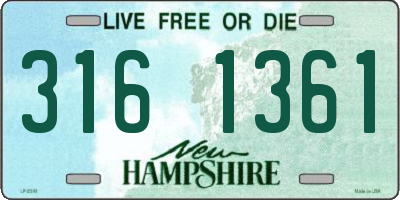 NH license plate 3161361