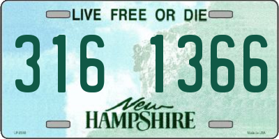 NH license plate 3161366