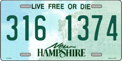 NH license plate 3161374