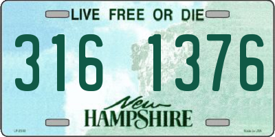 NH license plate 3161376