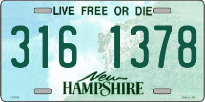 NH license plate 3161378