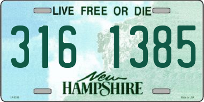 NH license plate 3161385