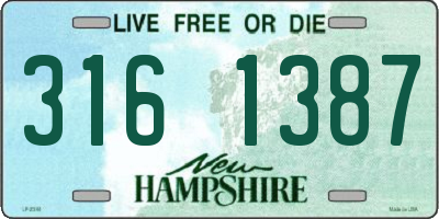 NH license plate 3161387