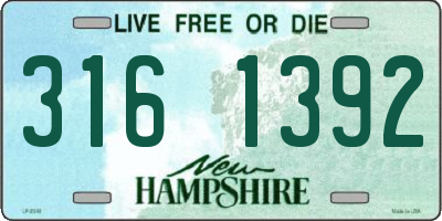 NH license plate 3161392