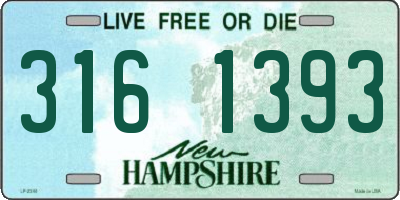 NH license plate 3161393